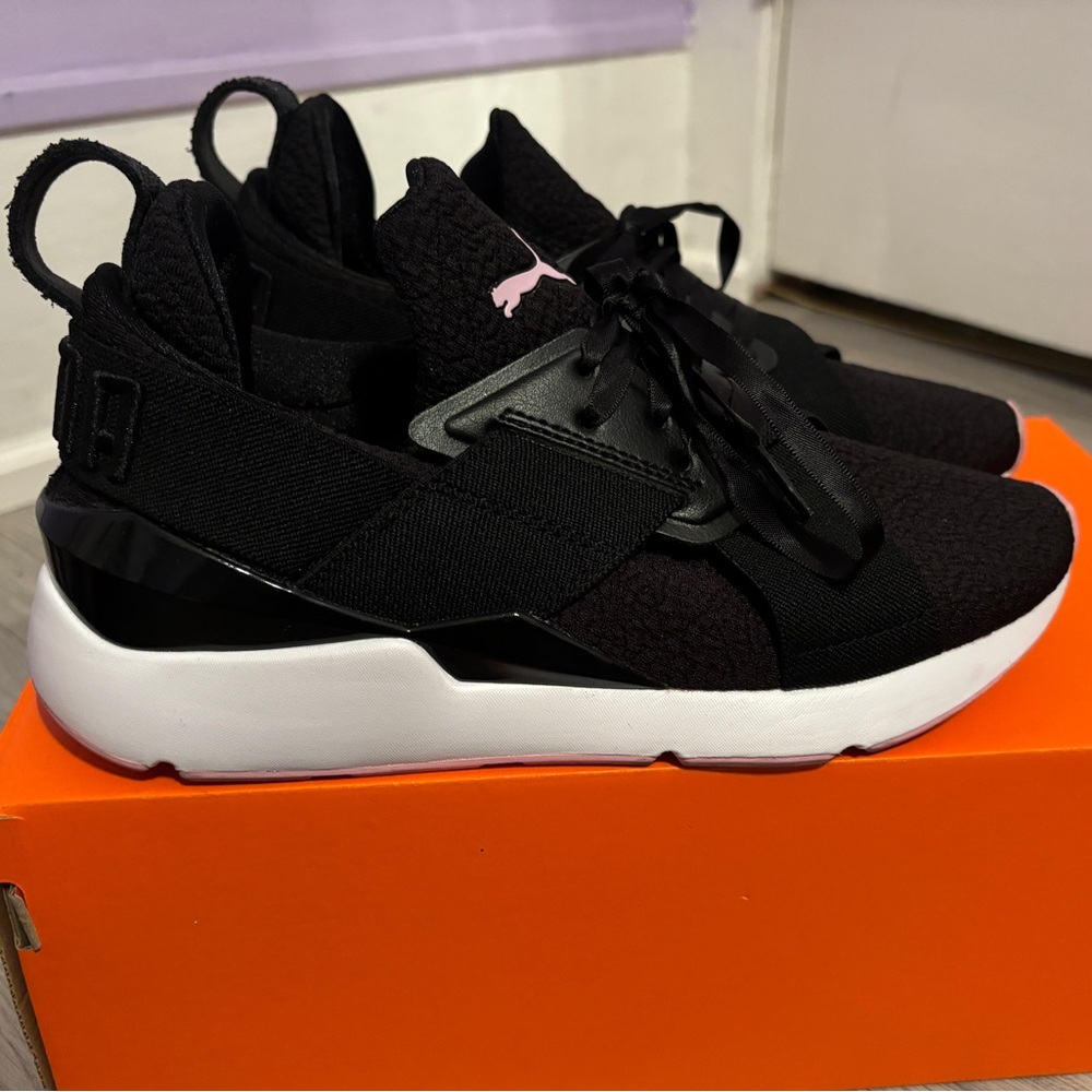 Puma: Women's Muse Trailblazer Sneakers, Color: Puma Black-Pale Pink, Size: 6.5